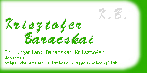 krisztofer baracskai business card